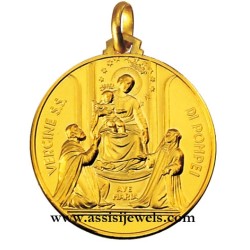 Medaglia Madonna di Pompei oro 18 kt