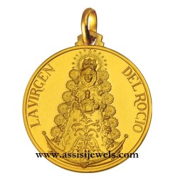 Medaglia Madonna del Rocio oro 18 kt