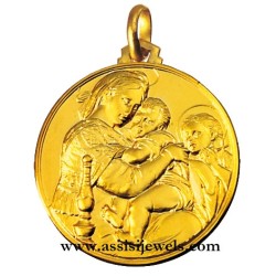 18 kt gold Madonna of Seggiola medal