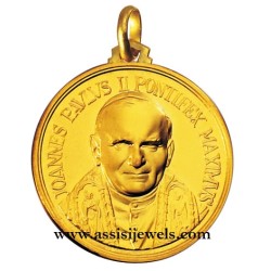 18 kt gold Pope Jhon Paul II medal
