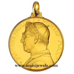 18 kt gold Pope Jhon Paul I medal