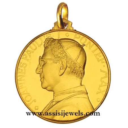 18 kt gold Pope Jhon Paul I medal