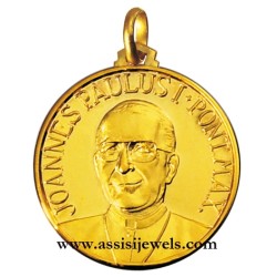18 kt gold Pope Jhon Paul I medal