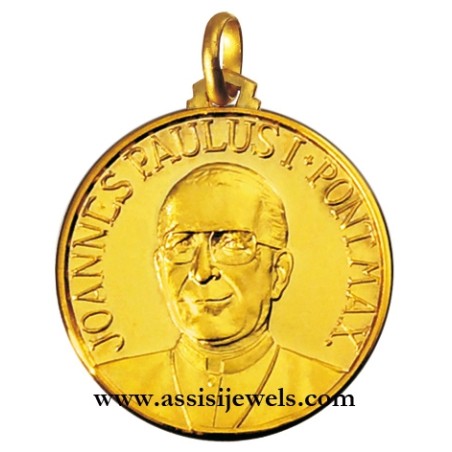 18 kt gold Pope Jhon Paul I medal