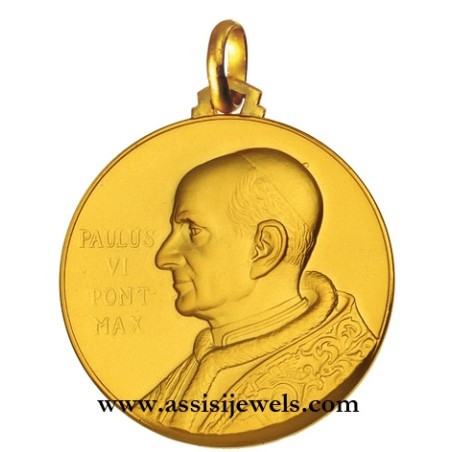 18 kt gold Pope Paul Vi medal