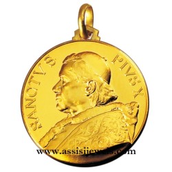 Medaglia di Papa Pio X oro 18 kt
