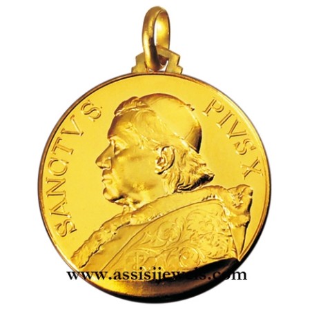 Medaglia di Papa Pio X oro 18 kt