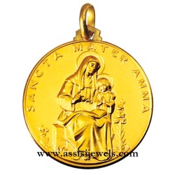 18 kt gold Saint Anne medal