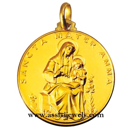 18 kt gold Saint Anne medal