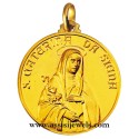 18 kt gold Saint Catherine from Siena medal