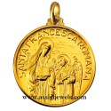 Medaglia di  S. Francesca Romana oro 18 kt