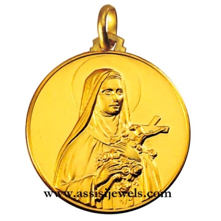 Medaglia di Santa  Teresa oro 18 kt