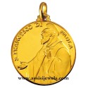 18 kt gold Saint Francis from Paola medal