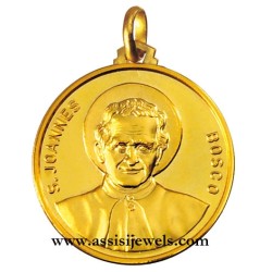 18 kt gold Saint John Bosco medal
