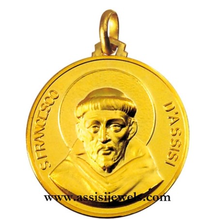 Medaglia di San Francesco Cimabue oro 18 kt