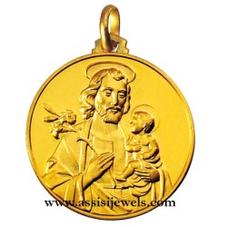 Medaglia di S. Giuseppe oro 18 kt