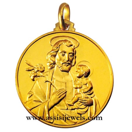 Medaglia di S. Giuseppe oro 18 kt