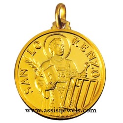 Medaglia di San Lorenzo oro 18 kt