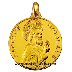 Medaglia di San Nicola oro 18 kt
