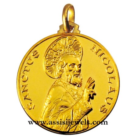 Medaglia di San Nicola oro 18 kt