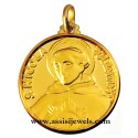 Medaglia di S. Nicola Tolentino oro 18 kt