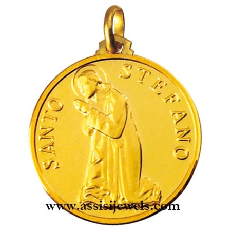 Medaglia di santo Stefano oro 18 kt