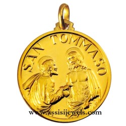 18 kt gold Saint Thomas medal