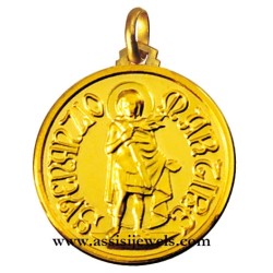 18 kt gold Saint Venanzio medal