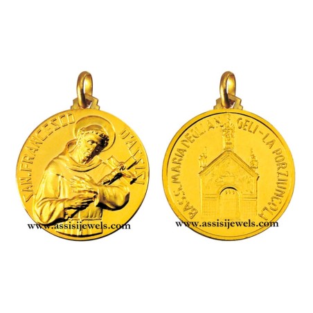 Medaglia di San Francesco oro 18 kt