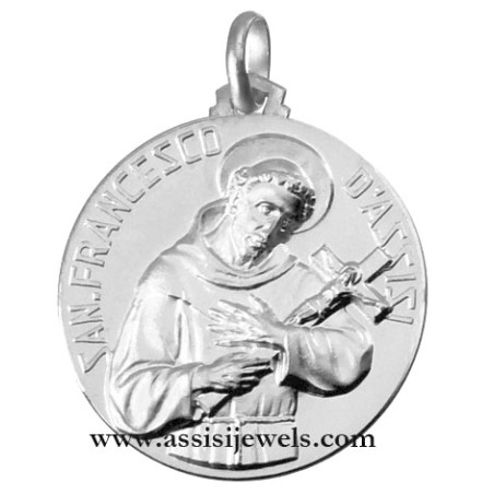 18 kt gold Saint Francis medal