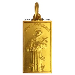 Medaglia di S. Francesco in predica in oro 18 kt