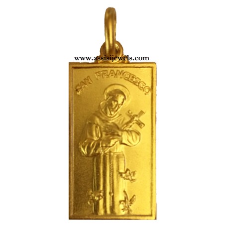 Medaglia di S. Francesco in predica in oro 18 kt