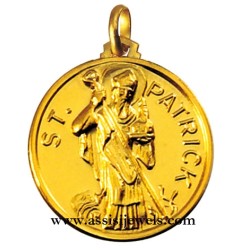 Medaglia di San Patrizio oro 18 kt