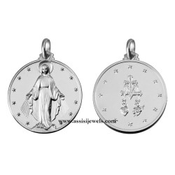 Medaglia Madonna miracolosa argento 925