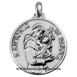 Medaglia di S. Antonio di Padova argento 925