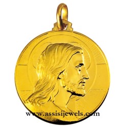 Medaglia Cristo Redentore oro 18 kt