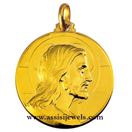 Medaglia Cristo Redentore oro 18 kt