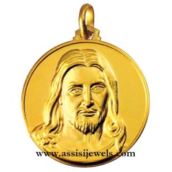 Medaglia Cristo Misericordioso oro 18 kt