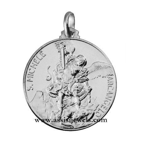 18 kt gold Saint Michael the Archangel medal