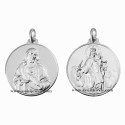 18 kt gold scapular medal