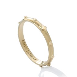 Anello rosario in oro giallo 18 kt