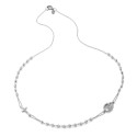 Collana rosario in oro bianco 18 kt