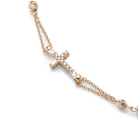 18 kt rose gold rosary necklace