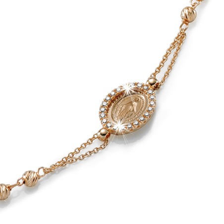 Collana rosario in oro rosa 18 kt
