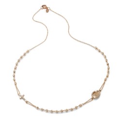 Collana rosario in oro rosa 18 kt