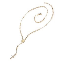 18 kt yellow gold rosary necklace