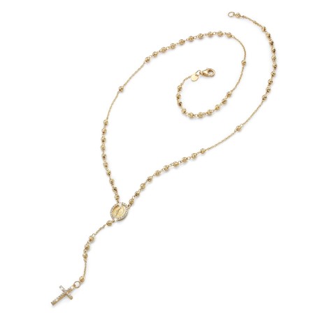 18 kt yellow gold rosary necklace