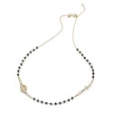 18 kt yellow gold rosary necklace