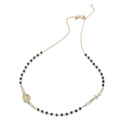 18 kt yellow gold rosary necklace