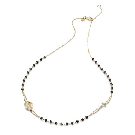 Collana rosario in oro giallo 18 kt